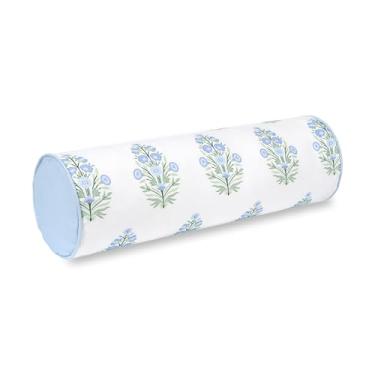 Imagem de Hofdeco Premium Capa de almofada Coastal Grandmillennial Patio para ambientes internos e externos, repelente de água de 15 x 50 cm, para quintal, sofá, piscina, flor azul bebê