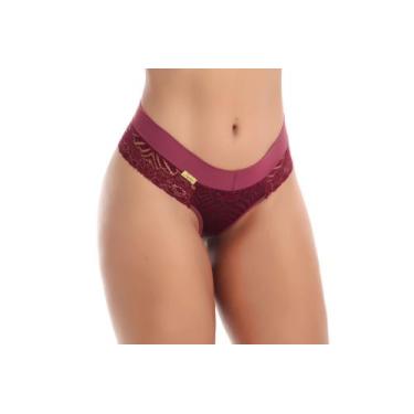 Imagem de Kit 2 Calcinhas de Renda Cós Microfibra Bumbum Sexy Lingerie 1014 . - 