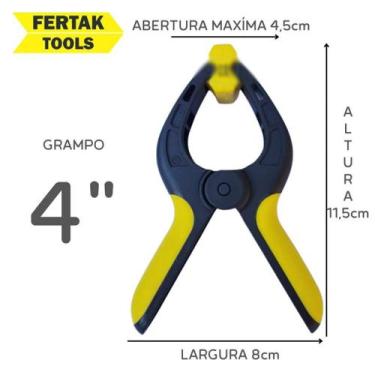 Imagem de Grampo Mola 4 6 9 Polegadas Multiuso Sargento Prendedo Ficado Garra Re