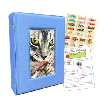 Imagem de Álbum de Fotos 500 Fotos 10x15 Porta Retrato na Capa com Adesivos (Azul Escuro)