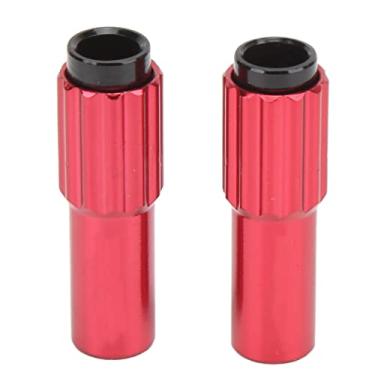 Imagem de Grcfumo Parafuso do ajustador de cabo de freio de bicicleta, barril de ajustador de cabo de bicicleta de liga de alumínio, conector de mudança de engrenagem do cabo de freio para b (Vermelho/par)