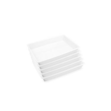 Imagem de Kit 5 Bandejas Plásticas 2,2l Plasvale Branco