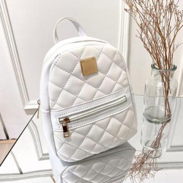 Imagem de Mini Bolsa Mochila Ombro Couro Pu Feminina - Gemini Náutica, Branco