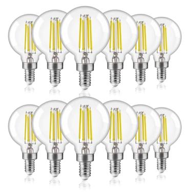 Imagem de ALAMPEVER Lâmpada LED G16.5, lâmpada LED E12 regulável equivalente a 60 W, lâmpada globo pequena de 550LM para penteadeiras, lustres, ventiladores de teto, arandelas de parede, branco de luz do dia