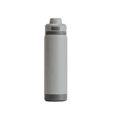 Imagem de Gocase Garrafa Flip Pro Aço Inox 750ml com Tampa Automática + Canudo, Bebida Quente por até 6hrs ou Fria por até 40hrs (Cinza, 750 ml)