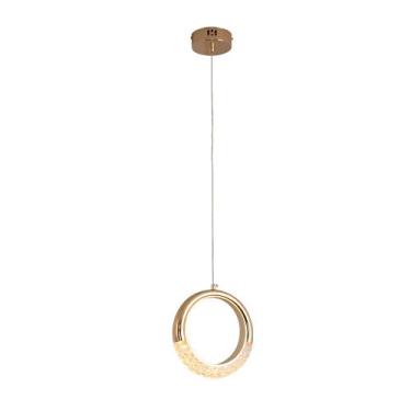 Imagem de Lustre Pendente Dourado Led 4w 3000k Mezzo 21cm Moderno Bivolt - Mais 