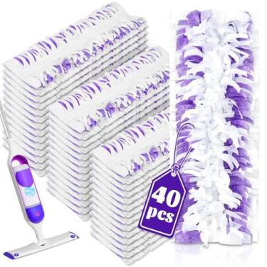 Imagem de Esfregões descartáveis, pacote com 40, compatíveis com o Swiffer Power