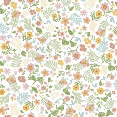 Imagem de Papel de Parede Vinílico Sonhos floral 4210 Verde 52cm x 10m - Bobinex