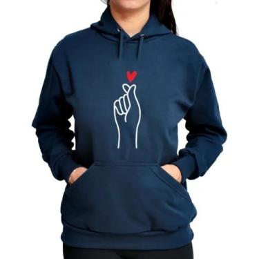 Imagem de Moletom Feminino Com Capuz Bolso Canguru Mão Tumbler- Trajano Store, A