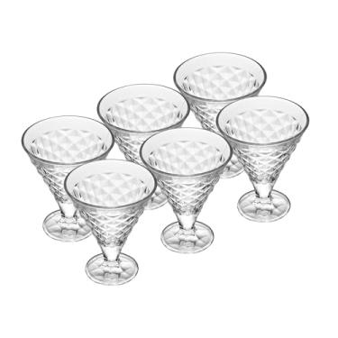 Imagem de LYOR - Conjunto 6 Taças para Sobremesa de Vidro Spike 200ml