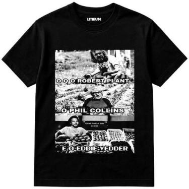 Imagem de Camiseta engraçada Robert Plant - Phil Collins - Eddie Vedder - Agricu