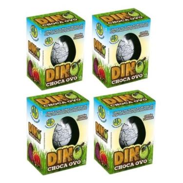 Imagem de Kit 4 Brinquedos Dino Ovo Com Dinossauro Surpresa - Dm Toys