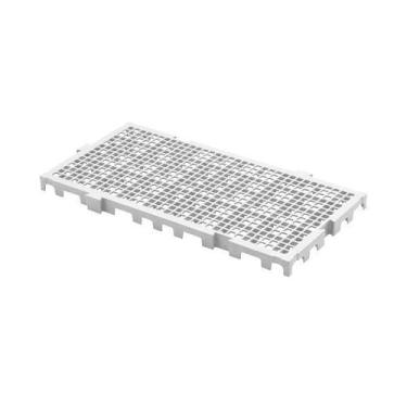 Imagem de Kit 10 Estrados Piso Deck Plásticos 50x25x2,5cm Branco - LP