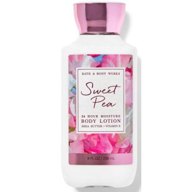 Imagem de Loção Bath & Body Works Sweet Pea para corpo e mãos 240 ml x 2
