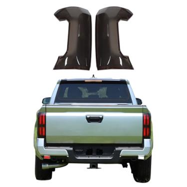 Imagem de Daeiclru Capa de lâmpada de luz traseira de carro compatível com Toyota Tacoma 2024 2025, capa de acabamento de carcaça de lanterna traseira defumada, acessórios externos