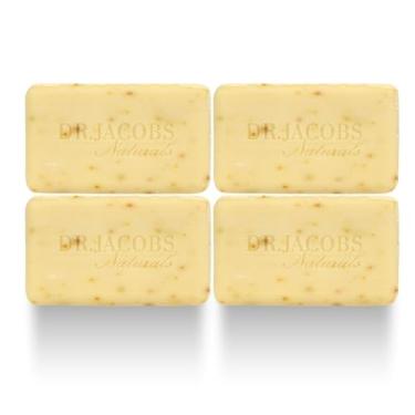 Imagem de DR.JACOBS NATURALS Castile Sabonete em barra de 141,7 g para rosto e corpo Loofah triplamente moído vegano (Citrus Crush Cocktail) (pacote com 4)