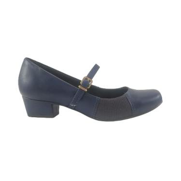 Imagem de Sapato Conforto Firezzi Boneca Joanete Salto Baixo Azul (br_footwear_size_system, adult, numeric, numeric_38)