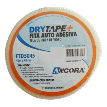 Imagem de Fita Telada Adesiva Drywall Gesso Trincas Drytape Ancora 45m