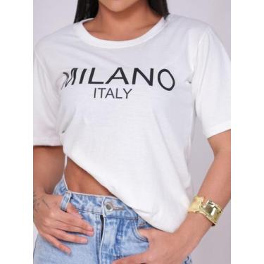Imagem de Camiseta Streetwear Feminina Milano T-Shirt - LENIS SOUZA, Branco, M