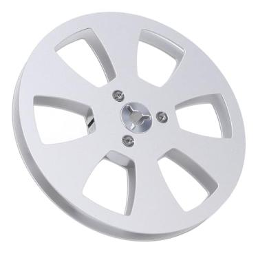 Imagem de Cryfokt Abra a Fita Sonora do Carretel, Papel Vazio, Liga Leve de Alumínio Anti -quedora 1/4 5in Banda Adesiva Vazia -troca de Rolos de Nagra para o Gravador de Bobina (Prata)