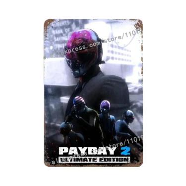 Imagem de Placa De Metal Vintage Payday 2 Para Decoração De Pub, Bar, Man Cave E