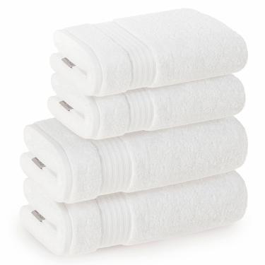 Imagem de Jogo De Toalhas De Banho Gigante Com 04 Peças Magna Branco - Karsten