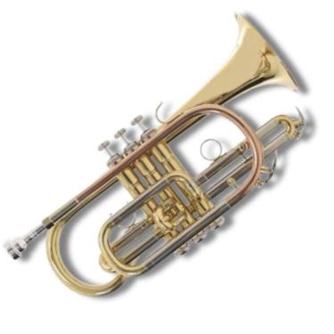 Imagem de Trompete Cornet Zelmer Afinação Bb Laqueado Estojo Zcr600L