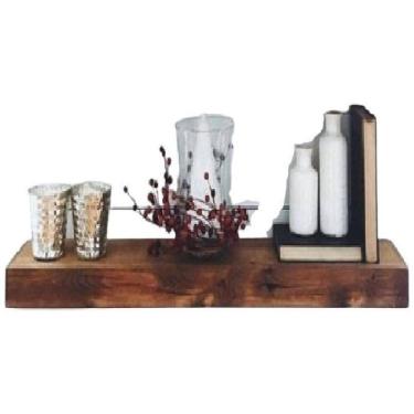 Imagem de Prateleira Com Suporte Invisível Madeira Maciça 60X15