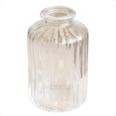 Imagem de Mini Vaso de Vidro Transparente Arranjo Flores e Plantas Decorativo 9cm