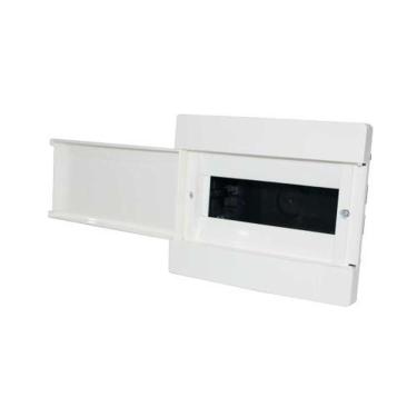 Imagem de Caixa De Distribuição Embutir 9 Din - 6 Ul Para Disjuntor - Branco E Preto