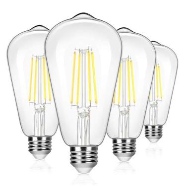 Imagem de Lâmpadas LED Edison Brightever 8W ST64 5000K, pacote com 4