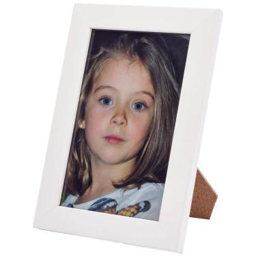 Imagem de Porta Retrato Premium Fosco Vidro 15X21 Branco Mesa Parede