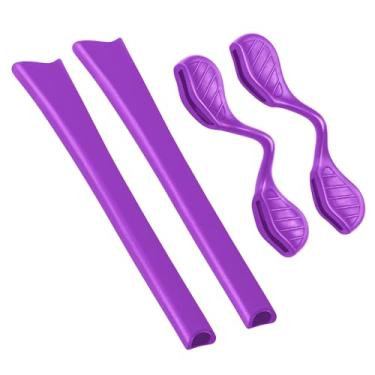 Imagem de BLAZERBUCK Kits de meias de substituição para óculos de sol Oakley Radar Path OO9051/Radar Edge OO9184/Radar Range OO9056/Radar Pitch OO9052/Radar XL - Roxo