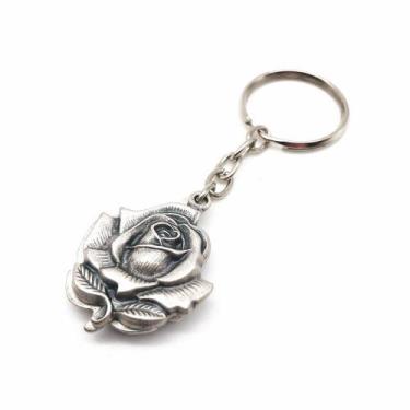 Imagem de Chaveiro Novena das Rosas Santa Teresinha Prata Velha - FORNECEDOR 1