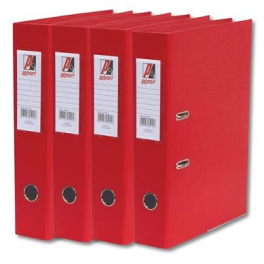 Imagem de 8 Pasta Registradora Organiza Az Ofício Larga Com Ferragem (Vermelho)