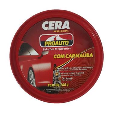 Imagem de Cera Com Carnaúba Proauto Brilho Carro Moto Caminhão em Pasta