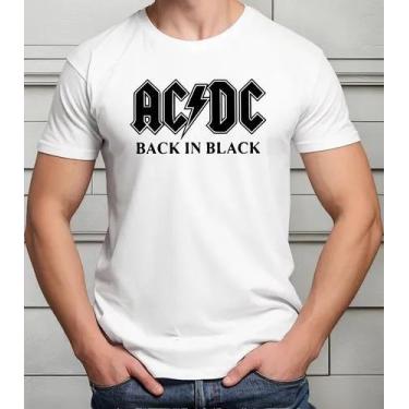 Imagem de Camiseta Camisa Adulto Masculina Feminina Algodão Banda de Rock AC DC 