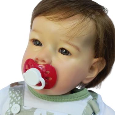 Imagem de Bebê Reborn Menino, Olhos Abertos, 100% Artesanal, Veias Visíveis, Super Realista.