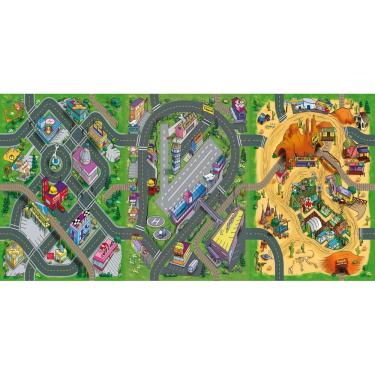 Imagem de Tapete Infantil Criança Grande Pista Carrinho Hot 2X1M Lona