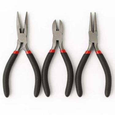 Imagem de Kit Com 3 Alicates Para Montagem De Bijuterias Preto