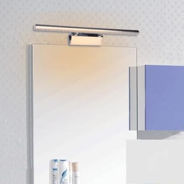 Imagem de Luz de espelho LED banheiro com interruptor moderno lâmpada de parede em aço inoxidável iluminação de imagem iluminação de imagem luzes de parede à prova d'água para banheiro sala de estar penteadeira