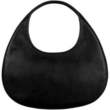 Imagem de Time Resistance Bolsa de couro - Bolsa feminina de couro de flor integral - Bolsa com alça superior - Sacola, Preto, Small