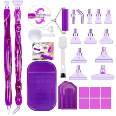 Imagem de Sttargxing Kit de canetas de pintura de diamante, 13 peças de pontas de aço inoxidável com 6 argilas, pontas para vários colocadores, acessórios de pintura de diamante 5D, substituição para artesanato