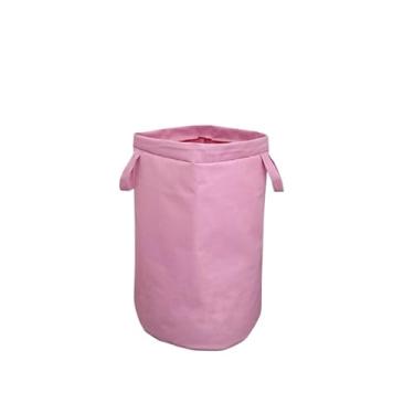 Imagem de Cesto de Roupa Suja, Organizador Multiuso Dobrável para Brinquedos(75L - Rosa bebê)