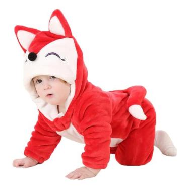 Imagem de Macacão unissex para bebês com capuz para bebês Red Fox 15-18M - DarkC