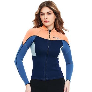 Imagem de Roupa de mergulho GoldFin para mulheres, neoprene de 2 mm, manga compr