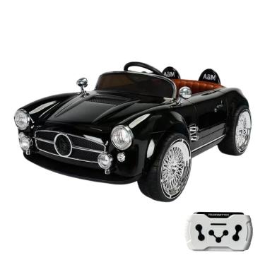 Imagem de Mini Carro Elétrico Retrô 12V Controle Remoto Infantil Preto Importway Bw-321 Pt Motorizado