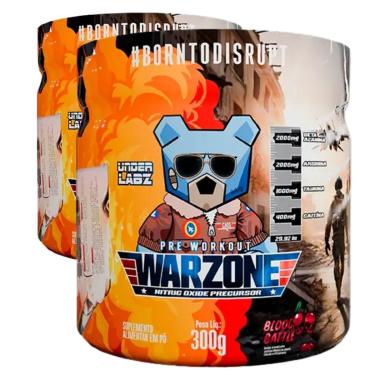 Imagem de Kit 2 Pré-Treino Warzone Under Labz 300g Pump Matrix Energia-Unissex