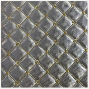 Imagem de Tecido de couro sintético couro sintético vinil material de tecido estofado, forro de carro tecido elástico couro sintético estofamento vendido por metro (cinza, 1,55 x 5 m)