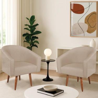 Imagem de Kit 2 Poltronas Decorativa Jade Design Moderno Sala de Estar Quarto Es